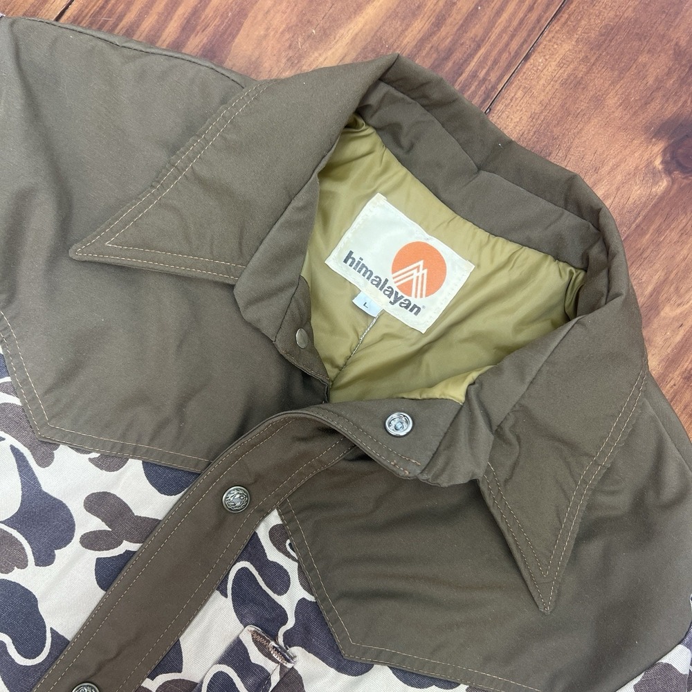 Vintage Himalayan Duck Camo Hunting Jacket Mens Large Thinsulate Insulated USA